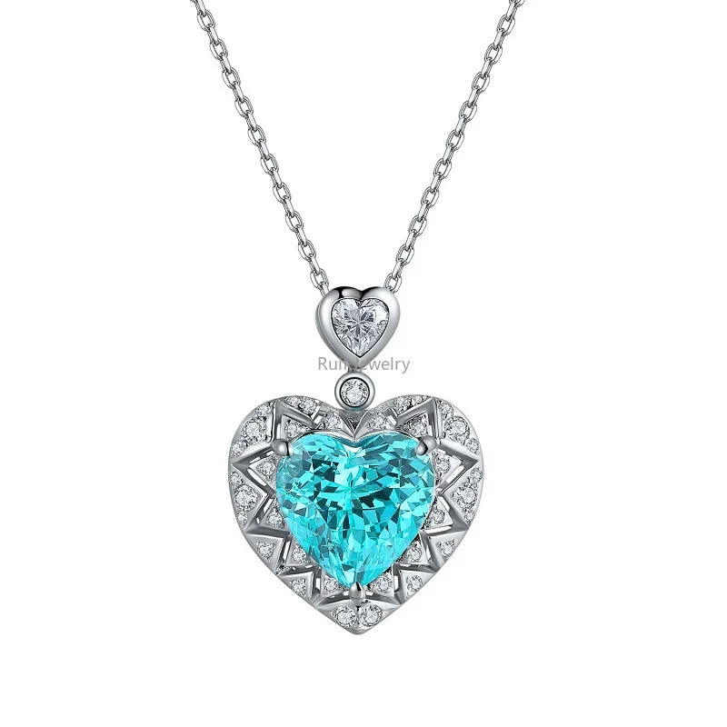 Ruif 925 Sterling Sliver 8.49ct Lab Grown Paraiba Necklace For Women r Bridal Wedding Jewelry Valentine's Day Gift
Ruif 925 Sterling Sliver 8.49ct Lab Grown Paraiba Necklace For Women r Bridal Wedding Jewelry Valentine's Day Gift