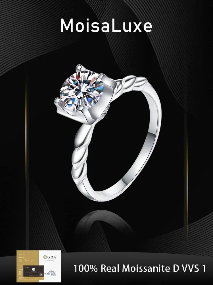 925 sterling silver moissanite ring VVS1 D-color 0.5CT women's bull head luxury fashion hot sale jewelry with GRA Certified
925 sterling silver moissanite ring VVS1 D-color 0.5CT women's bull head luxury fashion hot sale jewelry with GRA Certified