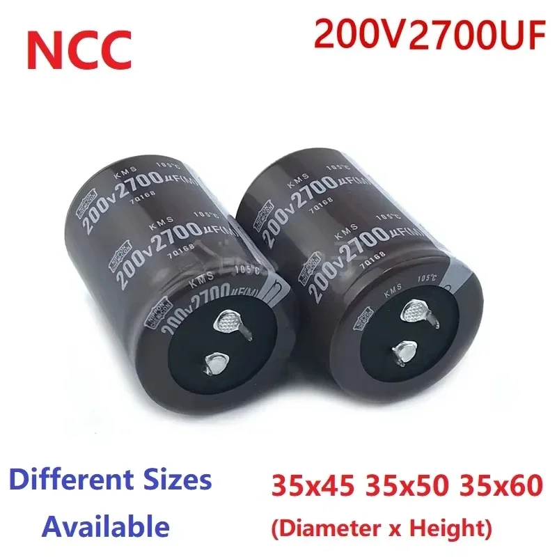 2 шт./лот NCC 200 В 2700 мкФ 35x45 35x50 35x60 защелкивающийся блок питания электролитический конденсатор
2 шт./лот NCC 200 В 2700 мкФ 35x45 35x50 35x60 защелкивающийся блок питания электролитический конденсатор