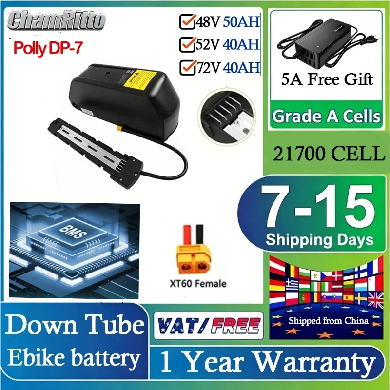 Hailong 48V cham rider 36V 60V 52v 45ah 60ah Battery Polly Dp7 E-bike 20 30ah 50ah 40 35ah 25 20ah Ebike 72v Battery 2000w 3000w
Hailong 48V cham rider 36V 60V 52v 45ah 60ah Battery Polly Dp7 E-bike 20 30ah 50ah 40 35ah 25 20ah Ebike 72v Battery 2000w 3000w