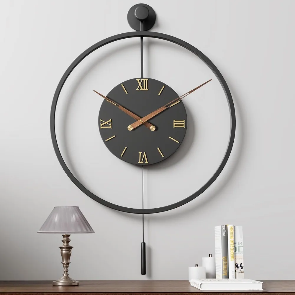 30.7×20 Inch Large Modern Decorative Wall Clocks for Living Room,Big Metal Minimalist 3D Roman Numeral Dial, Wall Clocks
30.7×20 Inch Large Modern Decorative Wall Clocks for Living Room,Big Metal Minimalist 3D Roman Numeral Dial, Wall Clocks