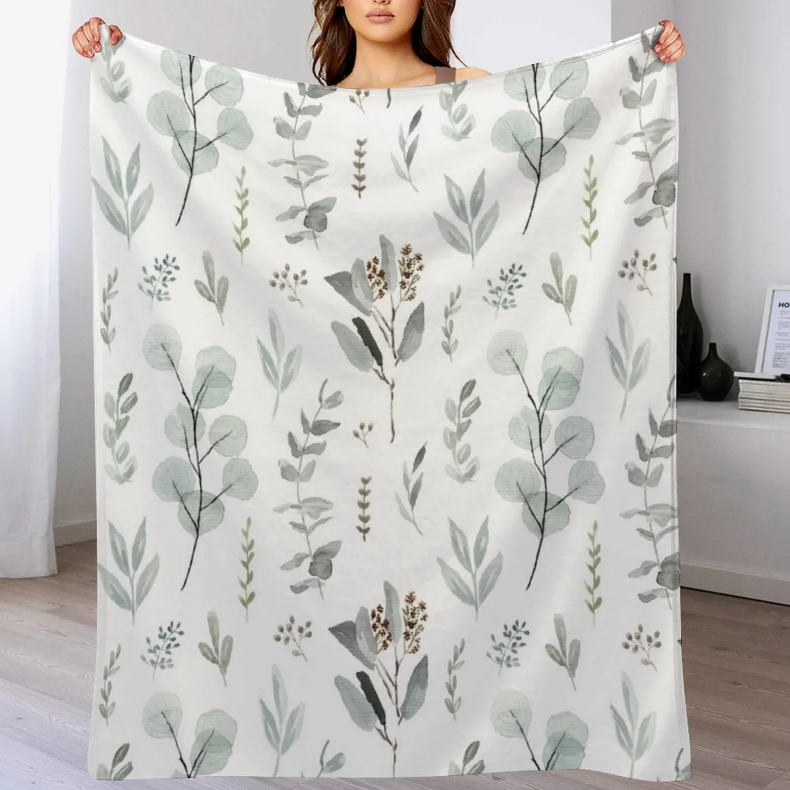 Eucalyptus watercolor lineal pattern Throw Blanket Soft Beds Single Decorative Beds Plaid Blankets
Eucalyptus watercolor lineal pattern Throw Blanket Soft Beds Single Decorative Beds Plaid Blankets