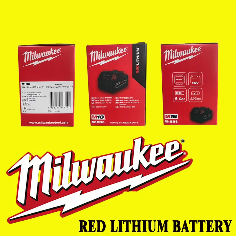100% Milwaukee 18V 6000mAh Battery , Fit for M18 Cordless Tools 2615-20 2629-20 2641-20 2701-20 & 48-11-1840 48-11-1820 Battery
100% Milwaukee 18V 6000mAh Battery , Fit for M18 Cordless Tools 2615-20 2629-20 2641-20 2701-20 & 48-11-1840 48-11-1820 Battery