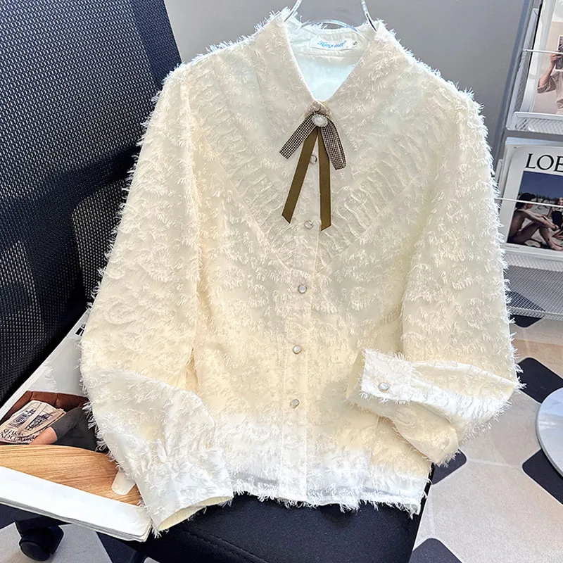 Women Shirt Blouse Fashion Long Sleeve Turn Down Collar bow Tassel Shirt Blouse Women Tops Blouses Shirts Blusas Para Mujer Q549
Women Shirt Blouse Fashion Long Sleeve Turn Down Collar bow Tassel Shirt Blouse Women Tops Blouses Shirts Blusas Para Mujer Q549