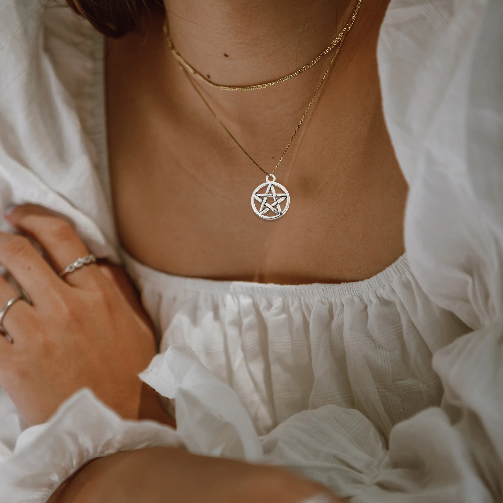 50PCS Silver Tone Pentagram Charms Pendants Unisex Pendant (Silver) pendant for men pendant for women
50PCS Silver Tone Pentagram Charms Pendants Unisex Pendant (Silver) pendant for men pendant for women