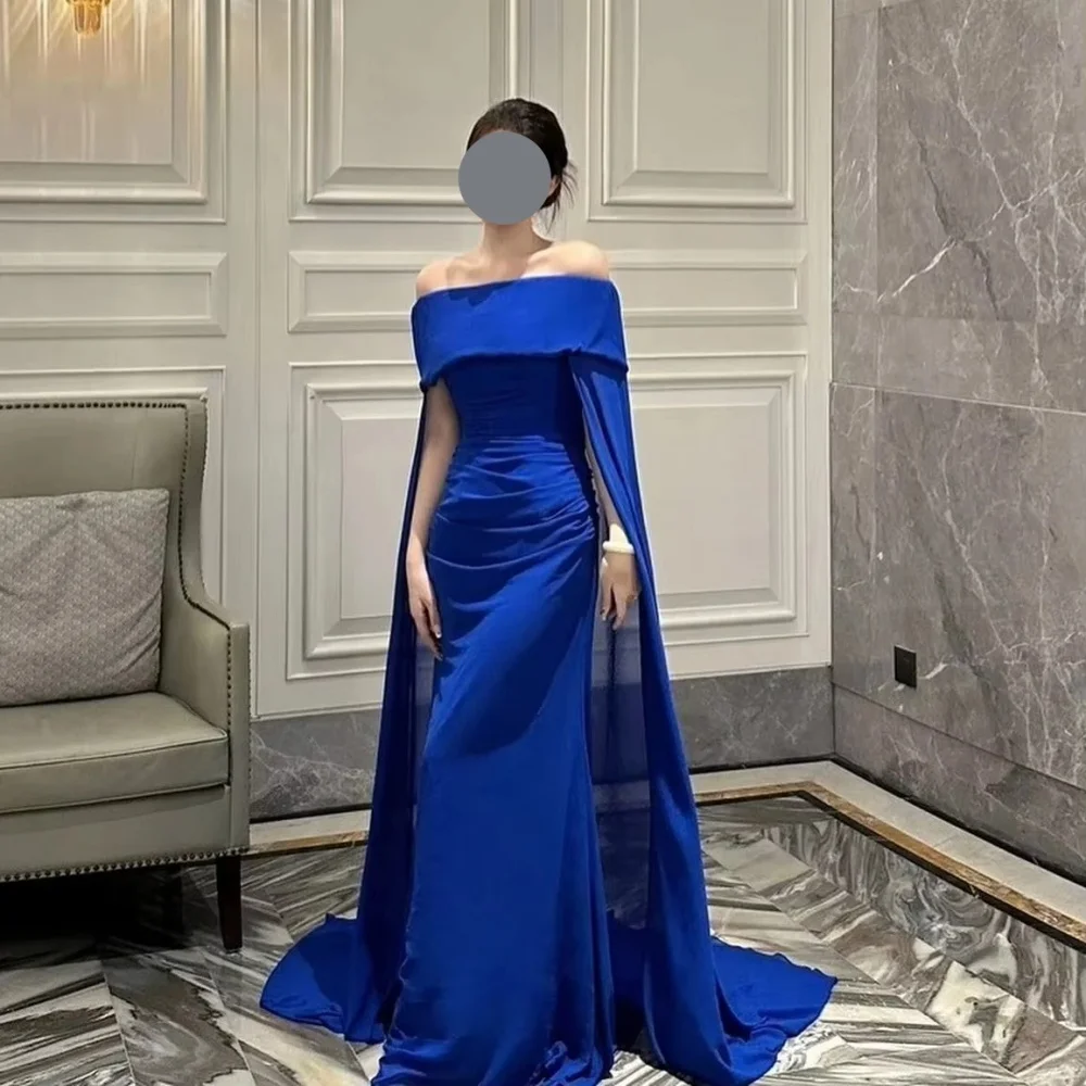 Elegant Royal Blue Prom Dresses 2025 Women Off Shoulder Chiffon Party Evening Dress Floor Length Formal Occasion Gown Customized
Elegant Royal Blue Prom Dresses 2025 Women Off Shoulder Chiffon Party Evening Dress Floor Length Formal Occasion Gown Customized