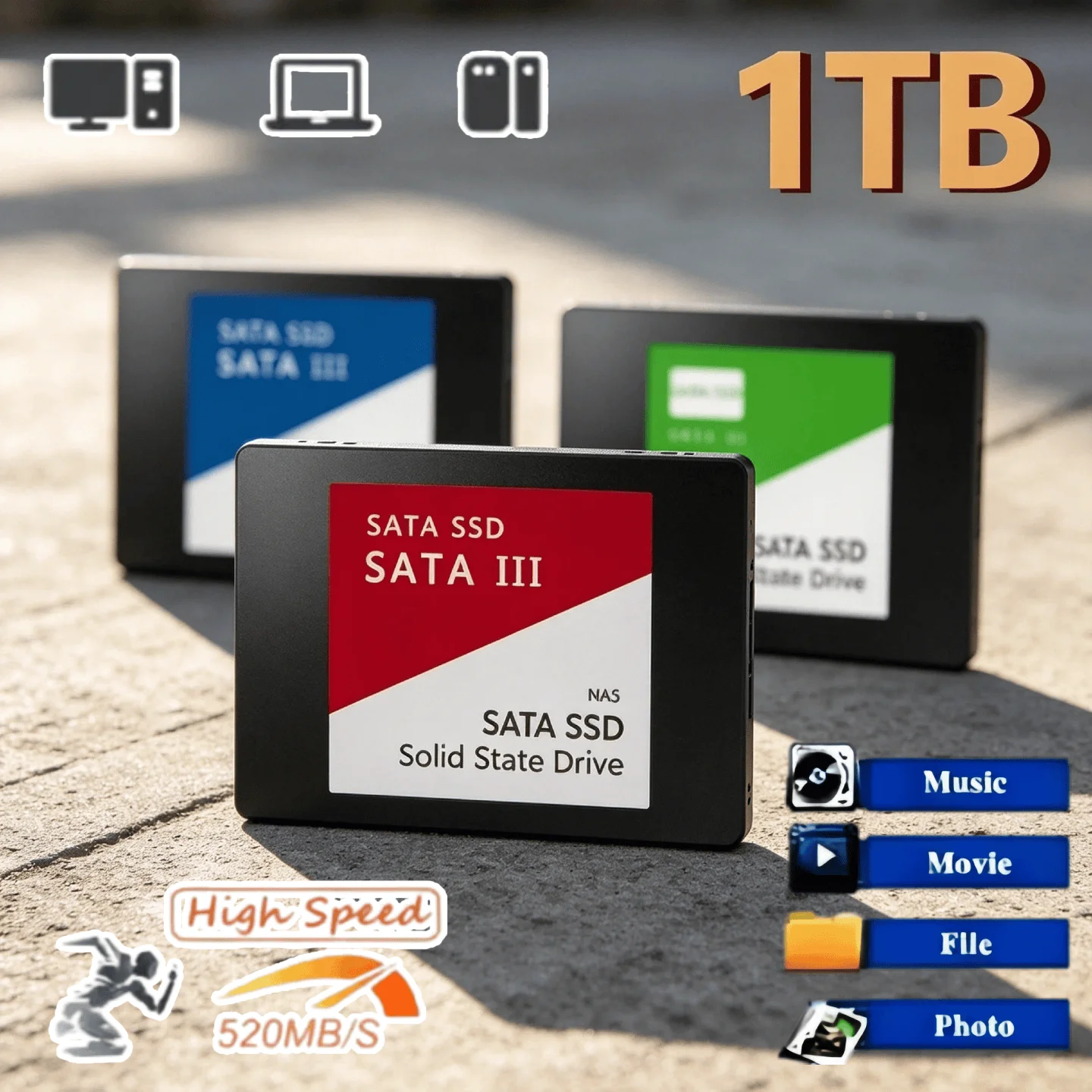 500GB Ultra Portable External SSD USB 3.0 520MB/s Shockproof Metal Casing Solid State Drive for Laptop PC Hard Disk Pro Max
500GB Ultra Portable External SSD USB 3.0 520MB/s Shockproof Metal Casing Solid State Drive for Laptop PC Hard Disk Pro Max