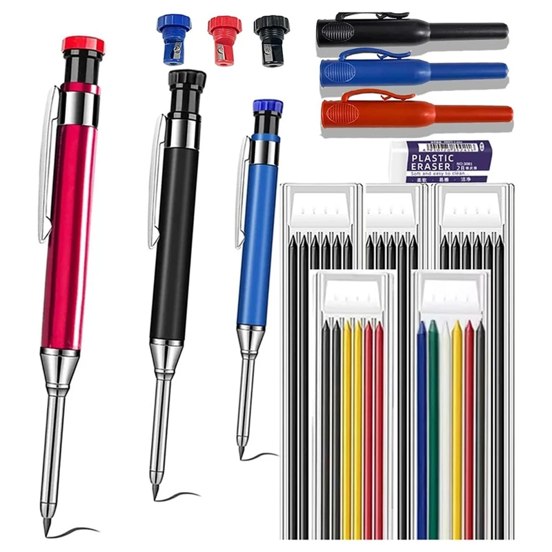 ABNO-3 Carpenter Pencils, 33 Colorful Combination Pen Cores, Aluminum Rod Metal Deep Hole Mechanical Pencil Marker,Carpenter
ABNO-3 Carpenter Pencils, 33 Colorful Combination Pen Cores, Aluminum Rod Metal Deep Hole Mechanical Pencil Marker,Carpenter