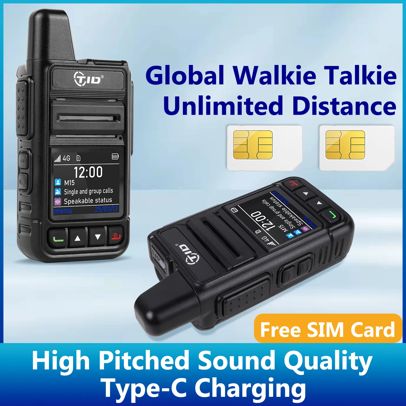 TIDRADIO M15 Long Range Walkie Talkie Global POC Radio 5000KM Walkie-Talkies Phone App "Odmaster" Friend & Group Functions
TIDRADIO M15 Long Range Walkie Talkie Global POC Radio 5000KM Walkie-Talkies Phone App "Odmaster" Friend & Group Functions