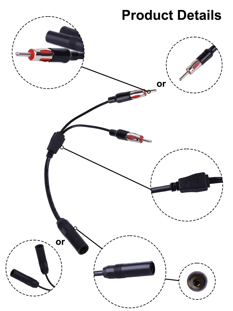 Radio Adapter Cable Male To Female OFC Audio Splitter Cable Audio Converter Adapter Distributor Cord Wire Line For Car Audio
Radio Adapter Cable Male To Female OFC Audio Splitter Cable Audio Converter Adapter Distributor Cord Wire Line For Car Audio