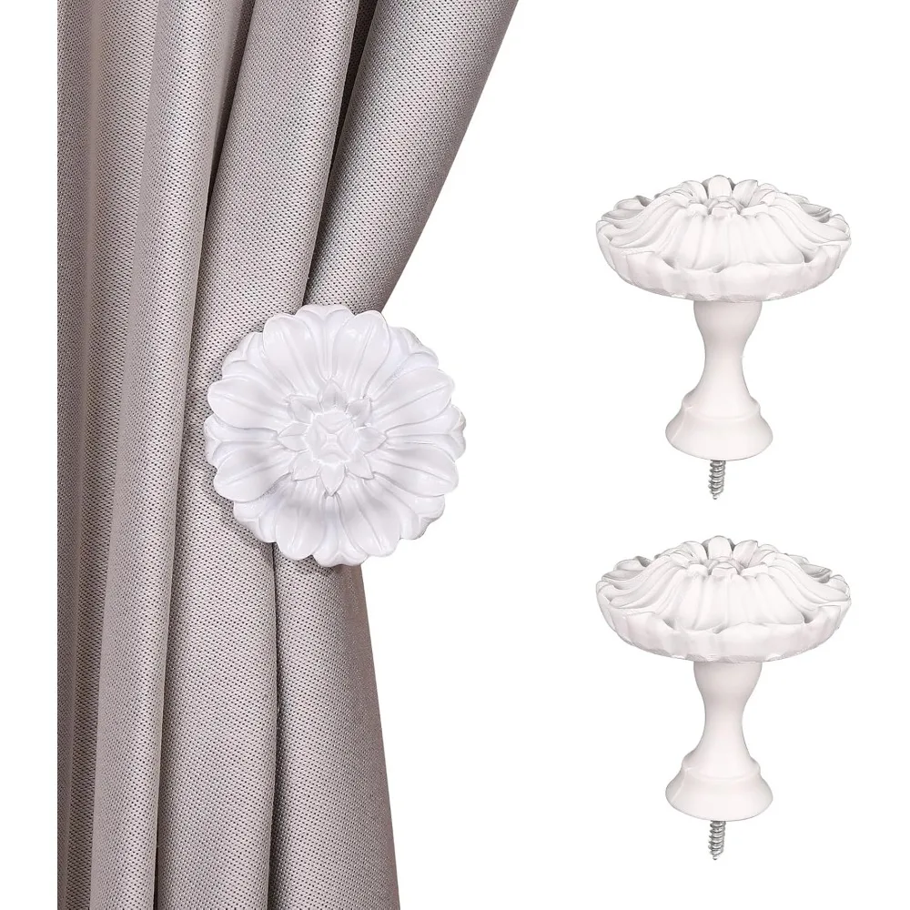 suqiome set of 2 blossom window drapery medallion holdbacks,curtain tiebacks, wall hook, tassel holder (white)
suqiome set of 2 blossom window drapery medallion holdbacks,curtain tiebacks, wall hook, tassel holder (white)