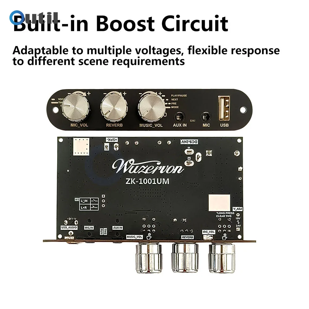 ZK-1001UM TPA3116D2 BT Audio Power Amplifier Module 100W Mono Amplifier Board AMP Module for Home Theater
ZK-1001UM TPA3116D2 BT Audio Power Amplifier Module 100W Mono Amplifier Board AMP Module for Home Theater