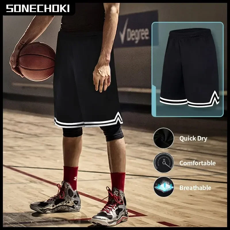 Knee Length Basketball Shorts Men Striped Loose Running Sport Gym Mesh Breathable Fitness Training Workout Bottom Male
Knee Length Basketball Shorts Men Striped Loose Running Sport Gym Mesh Breathable Fitness Training Workout Bottom Male