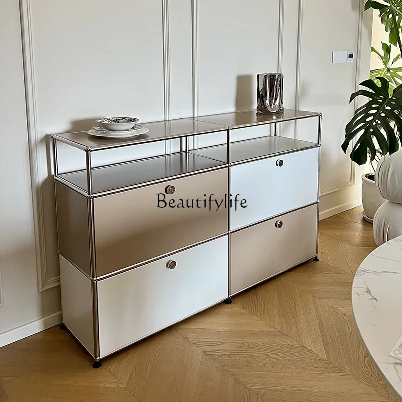 LJY*Nordic color mixing module cabinet medieval stainless steel side cabinet TV cabinet simple
LJY*Nordic color mixing module cabinet medieval stainless steel side cabinet TV cabinet simple
