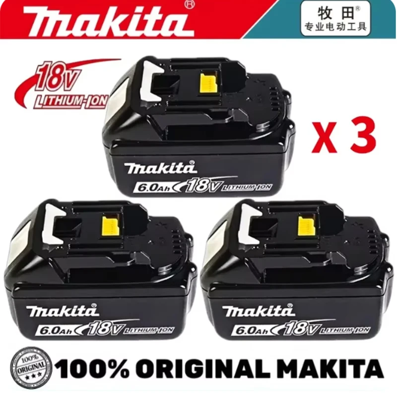 100% Original Makita 18V 6000MAh Rechargeable Lithium Battery For Makita 18V BL1860B BL1850B BL1840B BL1930B Power Tools
100% Original Makita 18V 6000MAh Rechargeable Lithium Battery For Makita 18V BL1860B BL1850B BL1840B BL1930B Power Tools