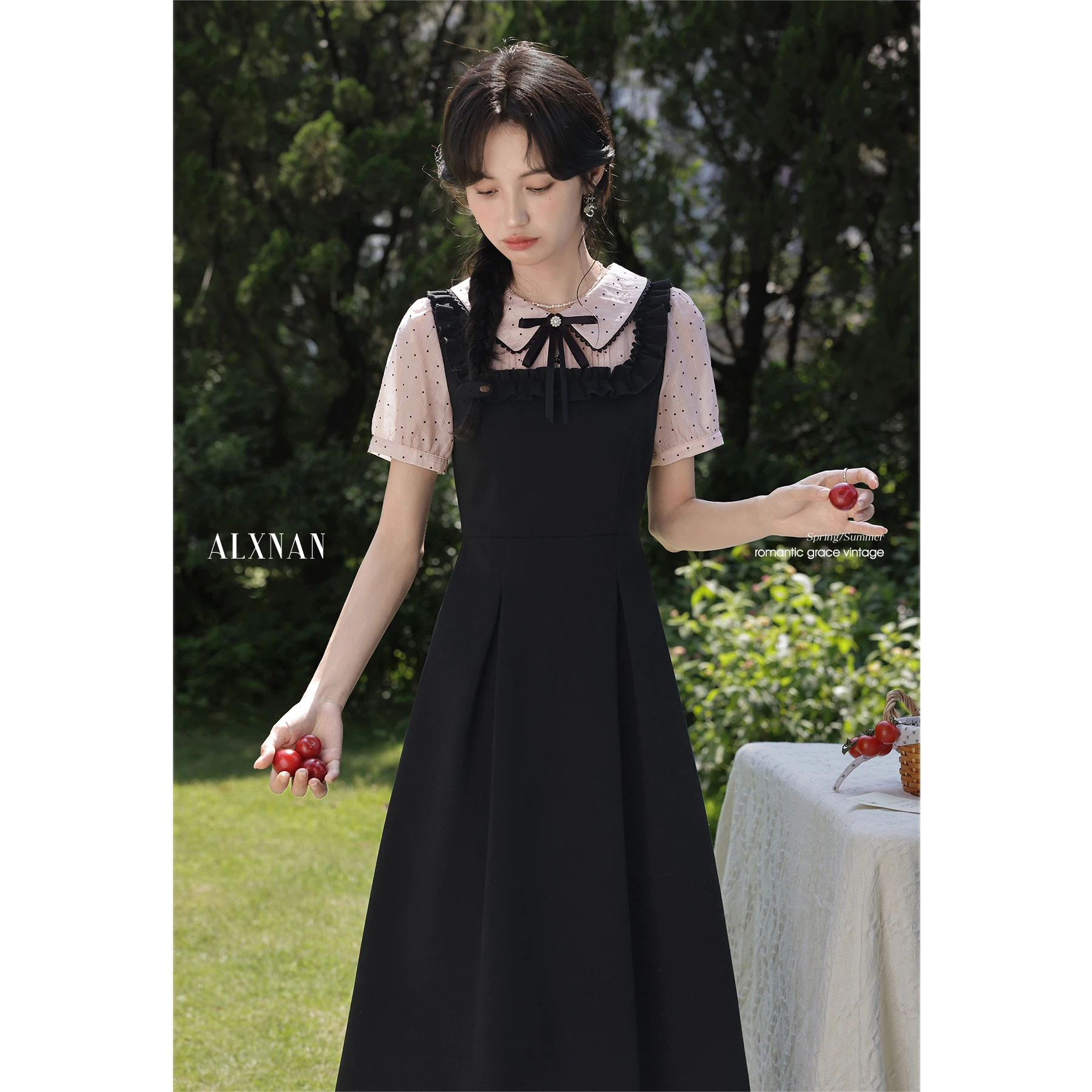 ALXNAN Women's Long Dress Elegant Long A-Line Short Sleeve Dress Summer Black Patchwork Holiday Casual Ladies Clothing L55956
ALXNAN Women's Long Dress Elegant Long A-Line Short Sleeve Dress Summer Black Patchwork Holiday Casual Ladies Clothing L55956