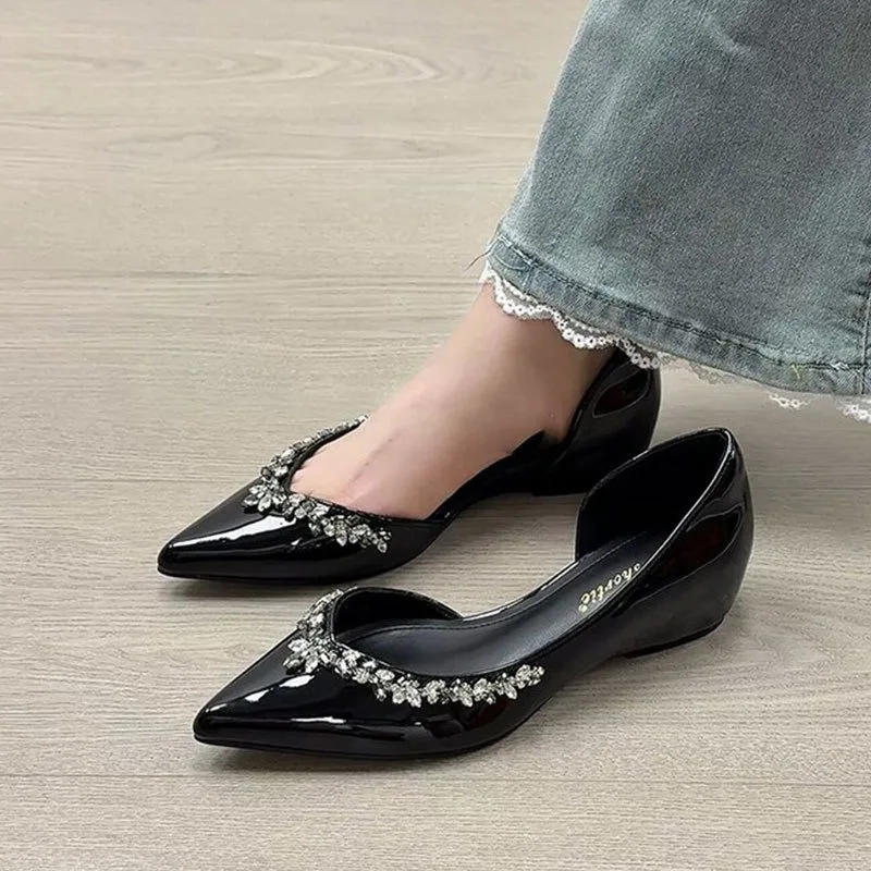 4cm Inner Height Increase Women's Shoes Temperament Pointed Shallow Mouth Single Shoes Luxury Water Diamond Banquet Dress Shoes
4cm Inner Height Increase Women's Shoes Temperament Pointed Shallow Mouth Single Shoes Luxury Water Diamond Banquet Dress Shoes