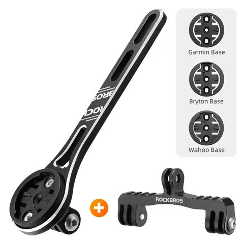 ROCKBROS uchwyt na komputer rowerowy uchwyt na prędkościomierz uchwyt przedłużający lekka kierownica akcesoria rowerowe do Gopro
