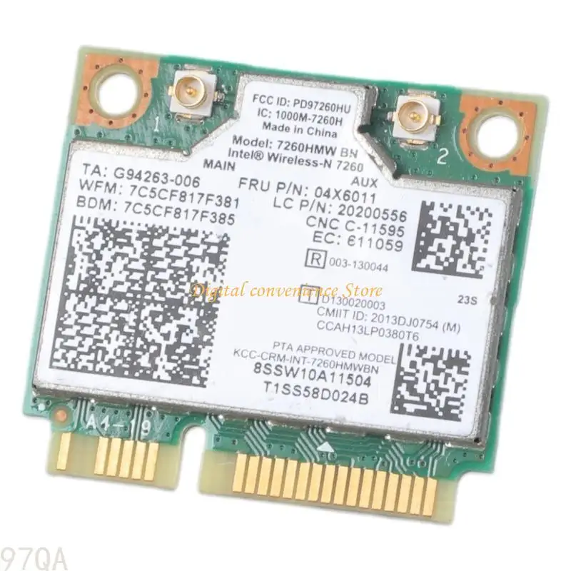 Wireless N Card Fru 04W3815 Intel 7260HMW-BN 202004 Compatible for IBM Thinkpad Wireless Network Card Replacement Part
Wireless N Card Fru 04W3815 Intel 7260HMW-BN 202004 Compatible for IBM Thinkpad Wireless Network Card Replacement Part