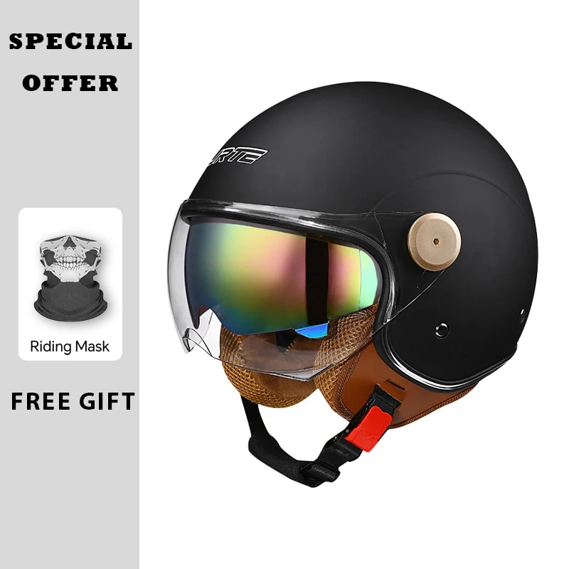 Men’s Motorcycle Helmets Daul Lens Women Vintage Retro 3/4 Open Face Helmet Moto Equipment Four Seasons Double Visor Half Helm
Men’s Motorcycle Helmets Daul Lens Women Vintage Retro 3/4 Open Face Helmet Moto Equipment Four Seasons Double Visor Half Helm