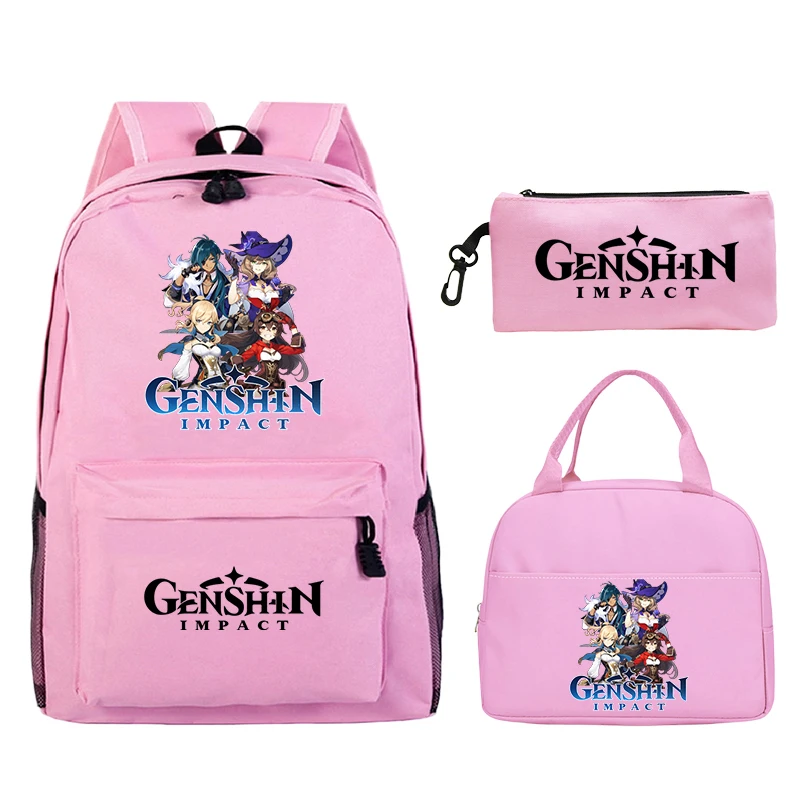 3Pcs/set Genshin Impact Bookbag Prinmay Students Schoolbag Boys Girls Large Capacity Backpack Child Rucksack Back To School Gift
3Pcs/set Genshin Impact Bookbag Prinmay Students Schoolbag Boys Girls Large Capacity Backpack Child Rucksack Back To School Gift