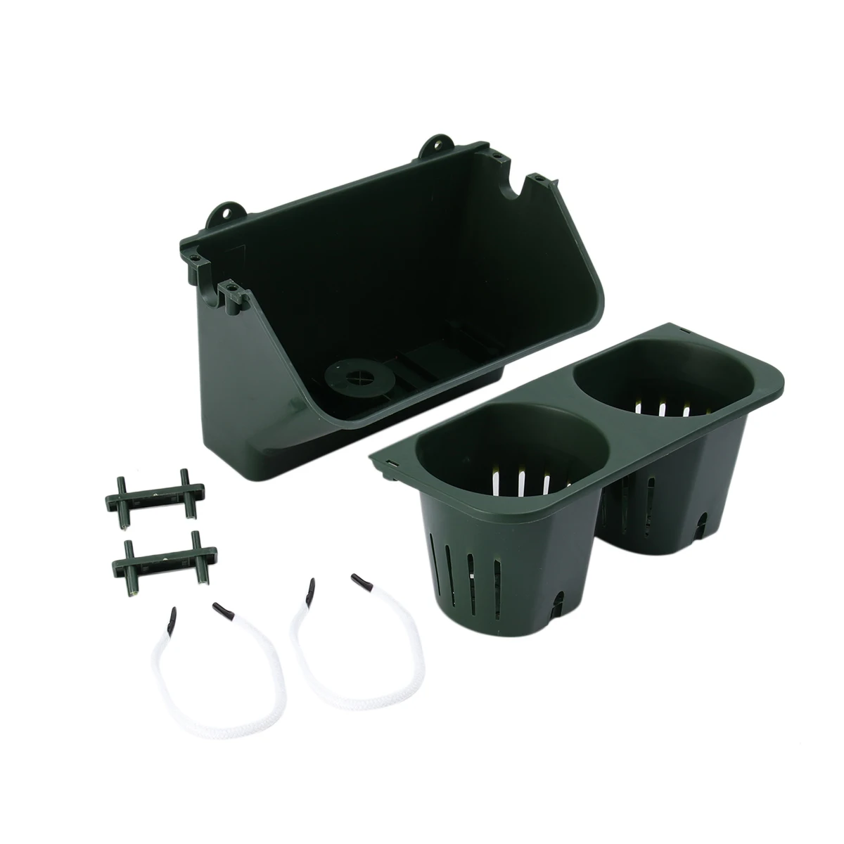 Plant Wall Flowerpot 2 Pots PP Material Water Soil Separated Easy Transplant Wall mounted Balcony Garden
Plant Wall Flowerpot 2 Pots PP Material Water Soil Separated Easy Transplant Wall mounted Balcony Garden