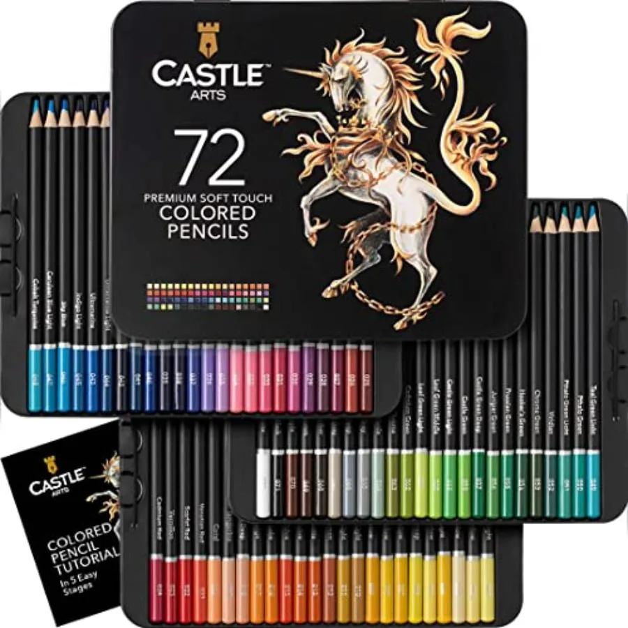 72 Colored Pencils + Sketchbooks Bundle Premium Soft Series Colored Pencils in Decorative Tin Plus Drawing Paper Perfect for Ad
72 Colored Pencils + Sketchbooks Bundle Premium Soft Series Colored Pencils in Decorative Tin Plus Drawing Paper Perfect for Ad