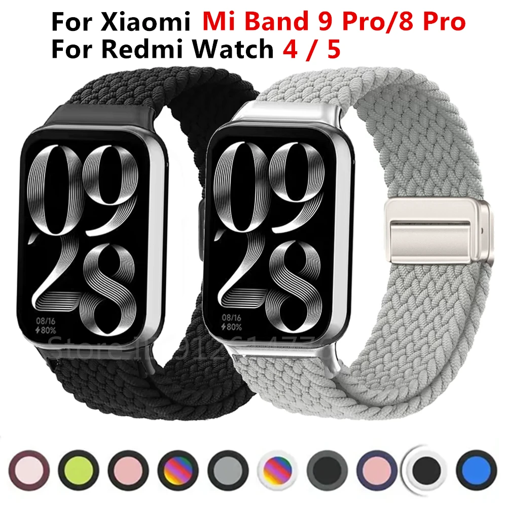 Нейлоновый плетеный ремешок для Xiaomi Mi Band 9 Pro/8 Pro, магнитный браслет, браслет, ремешок для умных часов для Redmi Watch 5/4, аксессуары
Нейлоновый плетеный ремешок для Xiaomi Mi Band 9 Pro/8 Pro, магнитный браслет, браслет, ремешок для умных часов для Redmi Watch 5/4, аксессуары