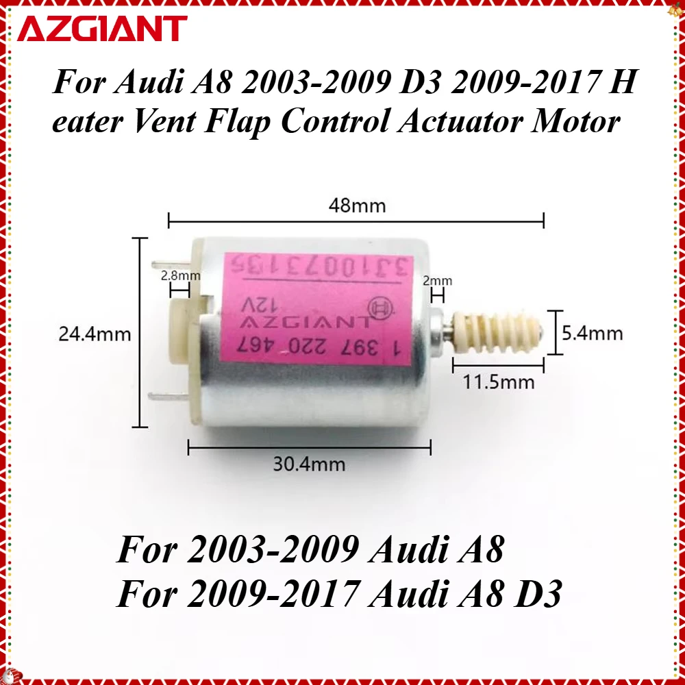For Audi A8 2003-2009 D3 2009-2017 Air Heater Temperature Flap Actuator Luft Heizung Klappe Motor Klima Stellmotor Antrieb
For Audi A8 2003-2009 D3 2009-2017 Air Heater Temperature Flap Actuator Luft Heizung Klappe Motor Klima Stellmotor Antrieb
