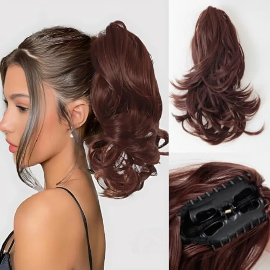 DAXSRXI Claw Clip Ponytail Extension, Clip in Ponytail, 10 Inch, 33A Dark Auburn, Ponytail Extension, Pony Tails Hair Extension
DAXSRXI Claw Clip Ponytail Extension, Clip in Ponytail, 10 Inch, 33A Dark Auburn, Ponytail Extension, Pony Tails Hair Extension