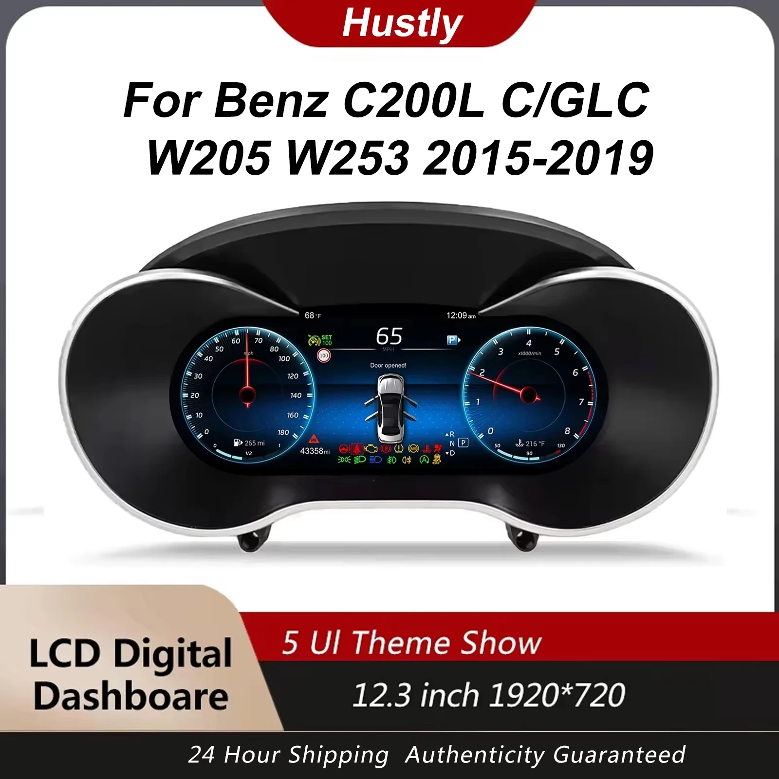 12.3-inch digital instrument cluster For Mercedes-Benz C200L C/GLC W205/W253 2015-2019 Cluster instrument panel Speedometer
12.3-inch digital instrument cluster For Mercedes-Benz C200L C/GLC W205/W253 2015-2019 Cluster instrument panel Speedometer