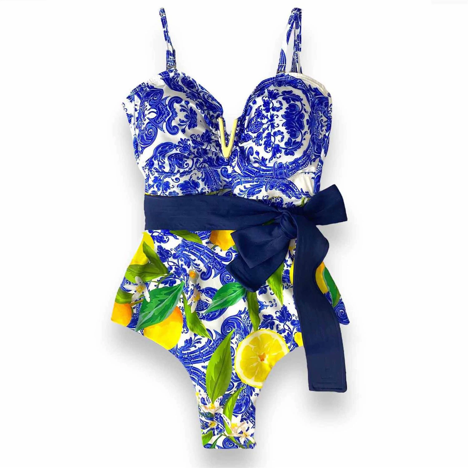 2025 New Sexy V-Neck One Piece Swimsuit Belt Swimwear Women Ruffle Monokini Push Up Swim Suit Colorful Bathing Suit Female Beach
2025 New Sexy V-Neck One Piece Swimsuit Belt Swimwear Women Ruffle Monokini Push Up Swim Suit Colorful Bathing Suit Female Beach