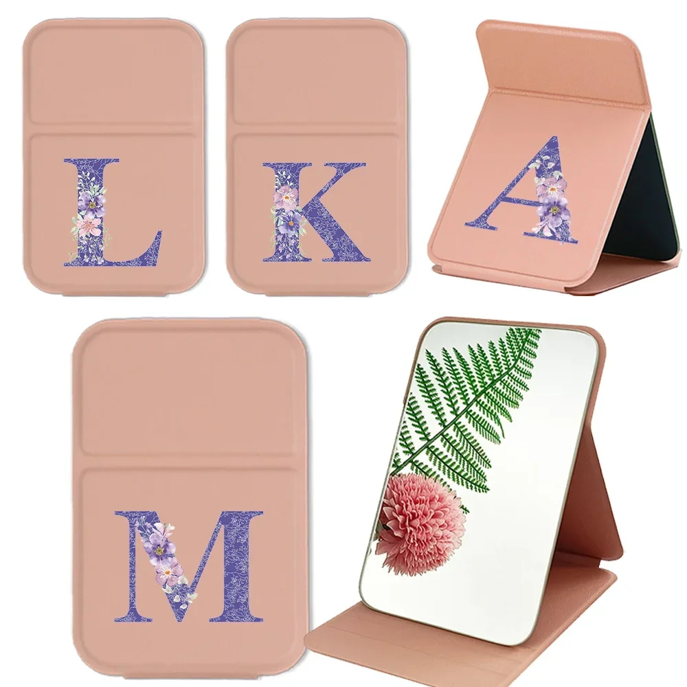 Portable Folding Vanity Mirror For Purse Pocket Cosmetic Mirror PU Leather Dustproof Makeup Mirror Purple Flower Letter Pattern
Portable Folding Vanity Mirror For Purse Pocket Cosmetic Mirror PU Leather Dustproof Makeup Mirror Purple Flower Letter Pattern