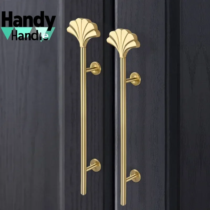 HANDY- Ginkgo Leaf Cabinet Door Pure Copper Handle Drawer Cabinet Wardrobe Light Luxury Brass New Handle 500mm Long
HANDY- Ginkgo Leaf Cabinet Door Pure Copper Handle Drawer Cabinet Wardrobe Light Luxury Brass New Handle 500mm Long