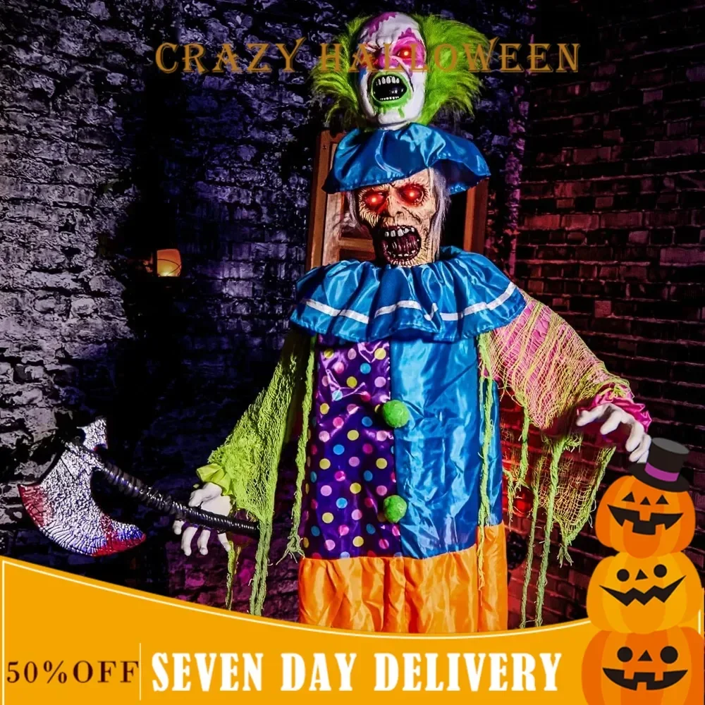 Halloween Outdoor Dress Up, 6FT Joker - Animated Horror Talking Decoration - Sound Activation, Weird Sounds, Weird Actions
Halloween Outdoor Dress Up, 6FT Joker - Animated Horror Talking Decoration - Sound Activation, Weird Sounds, Weird Actions