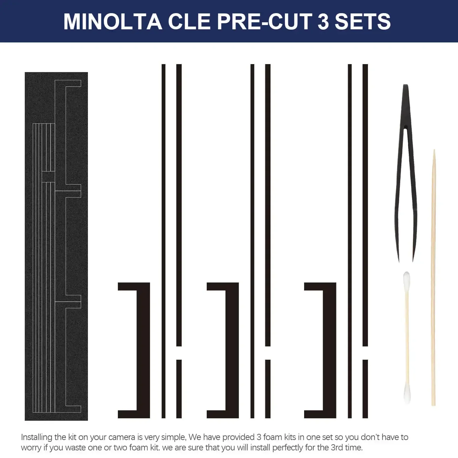 New eTone Pre-cut Custom Repair Kits Self Adhesive Light Proof Seal Foam Sponge for Minolta CLE Camera Photography Accessories
New eTone Pre-cut Custom Repair Kits Self Adhesive Light Proof Seal Foam Sponge for Minolta CLE Camera Photography Accessories