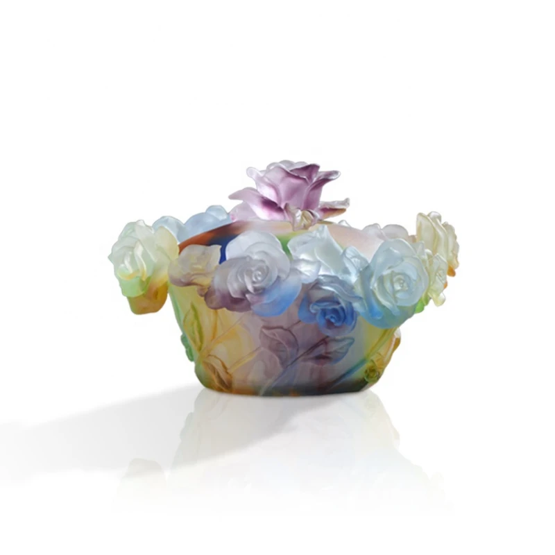 Crystal High Quality Home Decor Sugar Bowl Candy Box Candy Bowl Rose Flower Glass Jars With Lids
Crystal High Quality Home Decor Sugar Bowl Candy Box Candy Bowl Rose Flower Glass Jars With Lids