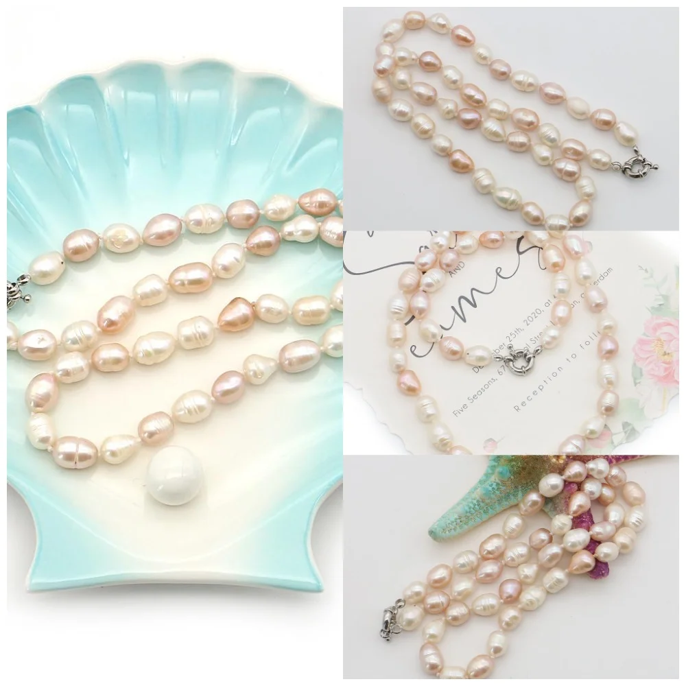 Luxurious Colored Baroque Spiral Rice-pearl 7-8mm Necklace Collarbone Chain Classic and Stylish Jewelry Accessory Banquet Gift
Luxurious Colored Baroque Spiral Rice-pearl 7-8mm Necklace Collarbone Chain Classic and Stylish Jewelry Accessory Banquet Gift