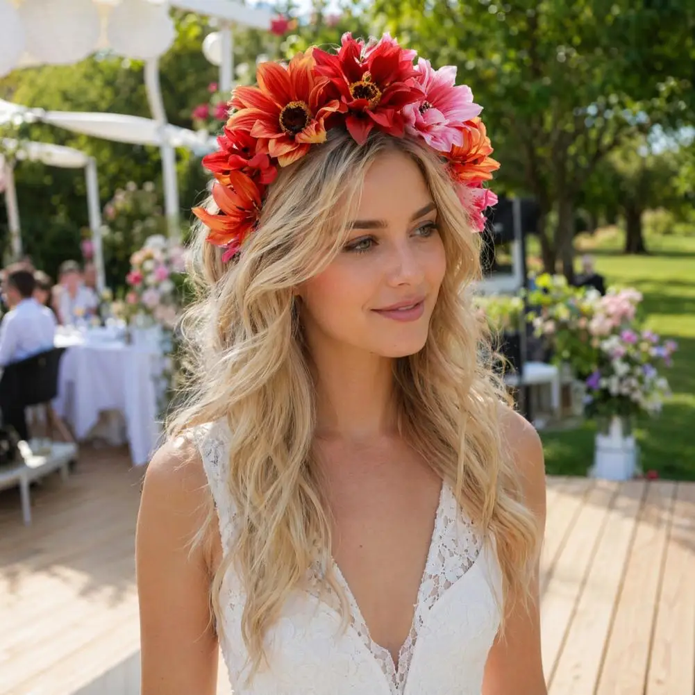 Durable Floral Hairband with 3D Simulated Sunflower,Soft Texture Floral Headwear for Weddings Vacations And Parties
Durable Floral Hairband with 3D Simulated Sunflower,Soft Texture Floral Headwear for Weddings Vacations And Parties