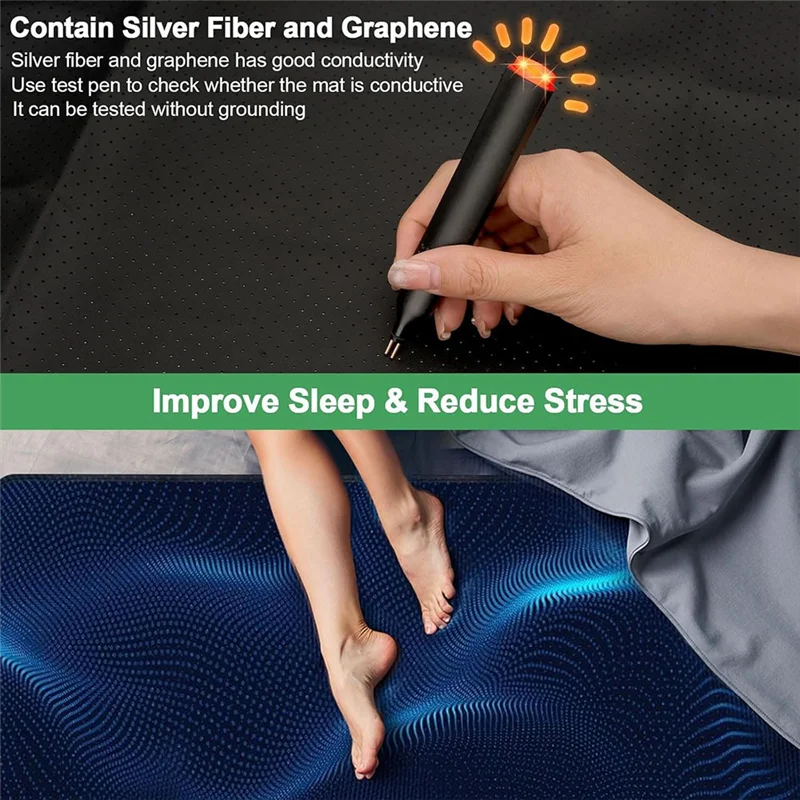 ABKW-Grounding Mat For Sleep, Grounding Mattress Pad For Bed With Cord For Stress Relief
ABKW-Grounding Mat For Sleep, Grounding Mattress Pad For Bed With Cord For Stress Relief