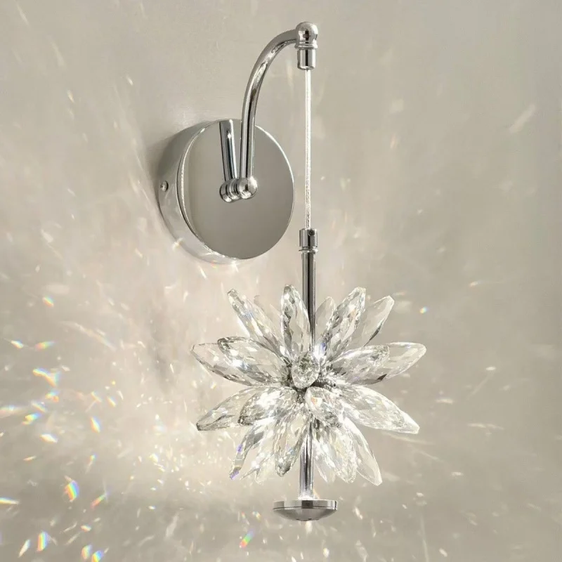 French Luxury Crystal Wall Lamp With High-end Feel Hallway Living Room Decoration Atmosphere Bedroom Bedside Lighting Fixtures
French Luxury Crystal Wall Lamp With High-end Feel Hallway Living Room Decoration Atmosphere Bedroom Bedside Lighting Fixtures