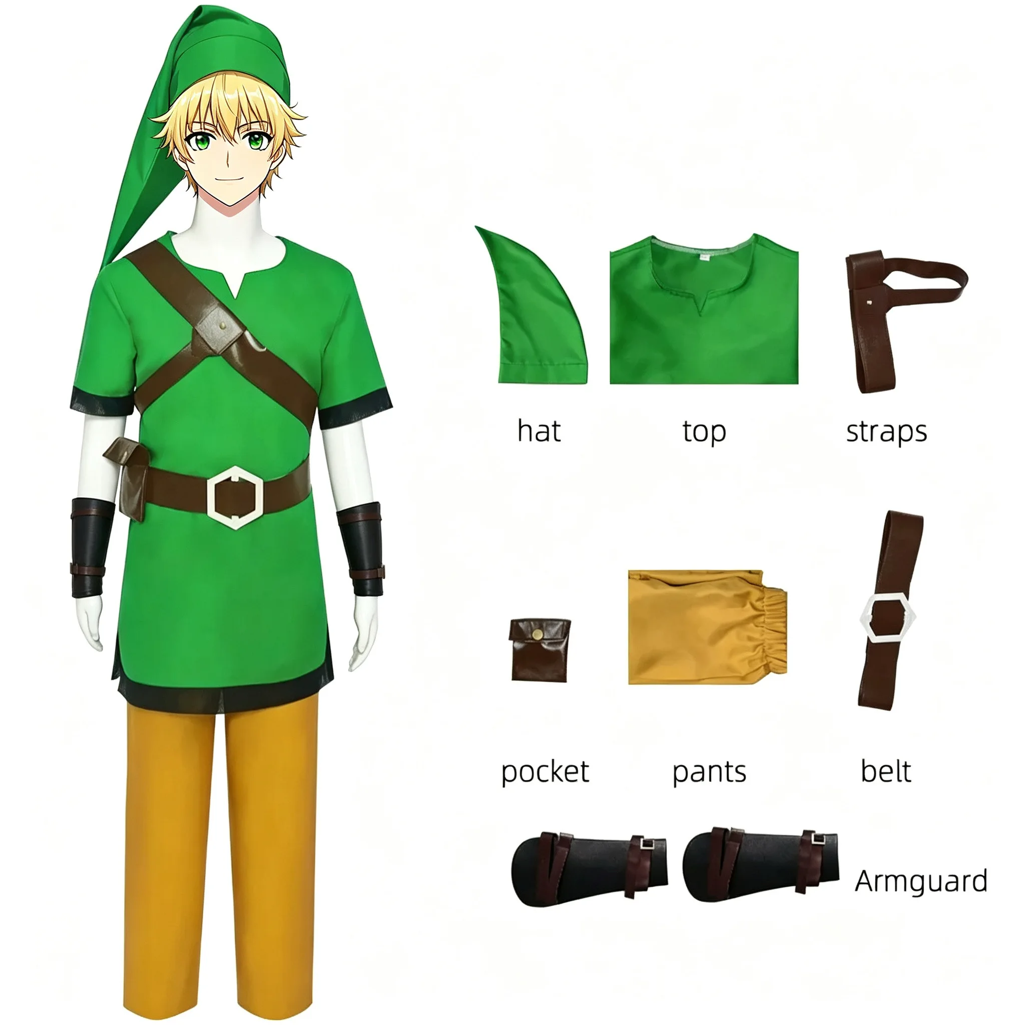 Kids Adult Zelda Skyward Sword Link Cosplay Costume Game Cosplay Clothes Link Green Uniform Men Women Outfits Halloween Suit
Kids Adult Zelda Skyward Sword Link Cosplay Costume Game Cosplay Clothes Link Green Uniform Men Women Outfits Halloween Suit