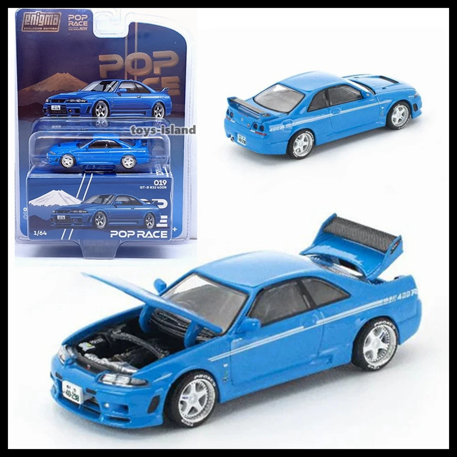 POPRACE Enigma PR64-019 1/64 SKYLINE GT-R R33 400R Champion Blue POP RACE New Diecast Model Car Collection Limited Edition Alloy
POPRACE Enigma PR64-019 1/64 SKYLINE GT-R R33 400R Champion Blue POP RACE New Diecast Model Car Collection Limited Edition Alloy