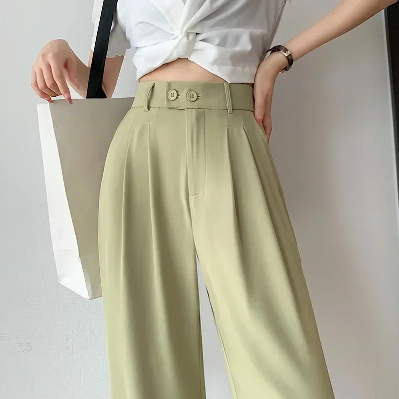 Suits Pants Women 2 Button 2023 New Office Ladies High Waisted Women Pants Straight Wide Leg Full Length Pants
Suits Pants Women 2 Button 2023 New Office Ladies High Waisted Women Pants Straight Wide Leg Full Length Pants