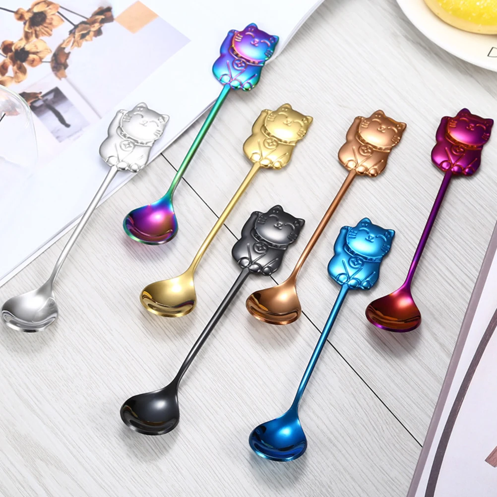 5 Pcs Coffee Spoon Stainless Steel Cartoon Lovely Mixing Ice Cream Kitchen Supply Teaspoon Set Practical Anti Fade
5 Pcs Coffee Spoon Stainless Steel Cartoon Lovely Mixing Ice Cream Kitchen Supply Teaspoon Set Practical Anti Fade