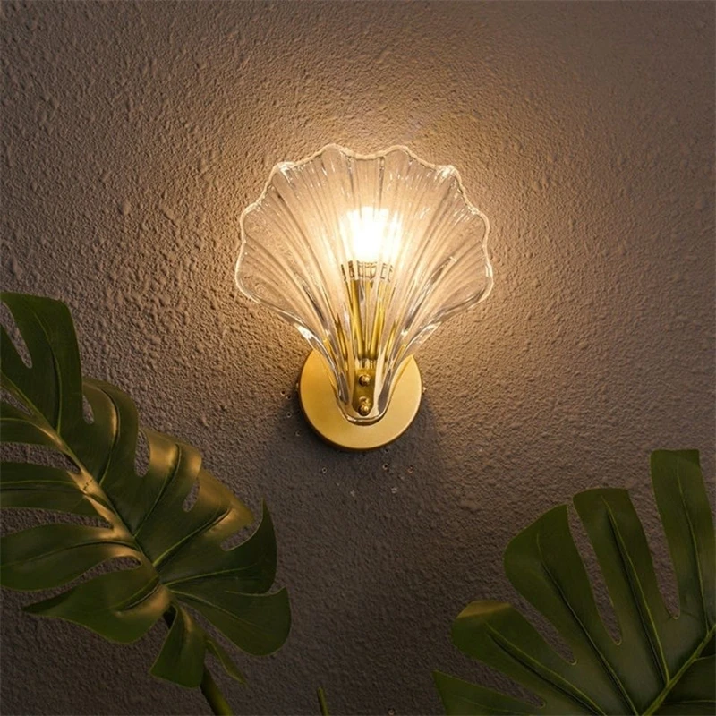 Shell Shape Clear Glass Wall Lamp Home Decor Wall Sconce Lights Modern Bedside Villa Corridor Store Study Lustre LED Wall Light
Shell Shape Clear Glass Wall Lamp Home Decor Wall Sconce Lights Modern Bedside Villa Corridor Store Study Lustre LED Wall Light