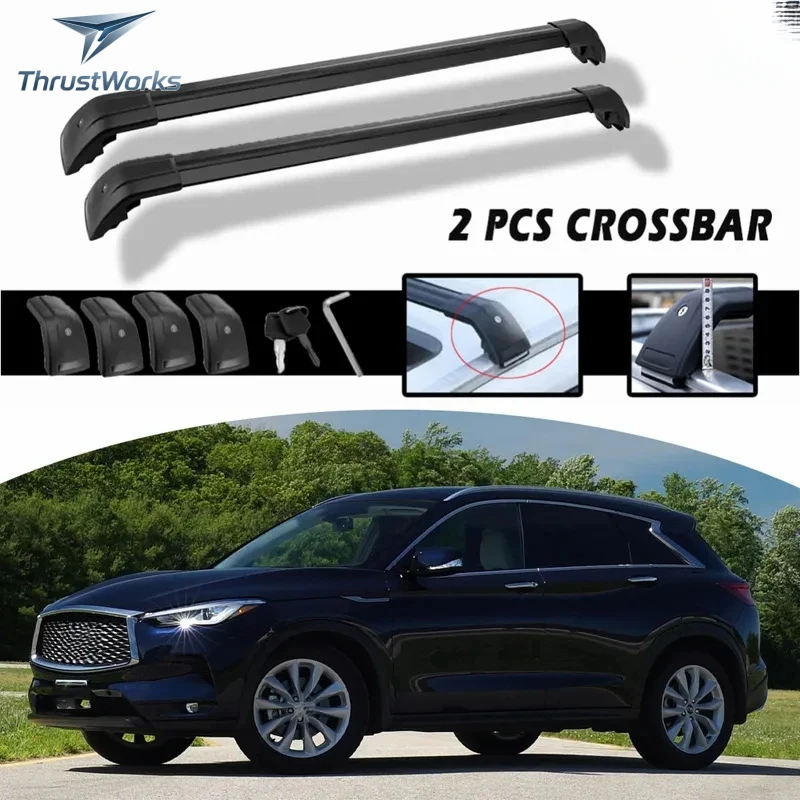 CARpart Quality Black Le 2PCS Bar Fits QX50 2019-2025 Roof Rail Rack Cargo Bars High Qualit Premium Car Accessories New
CARpart Quality Black Le 2PCS Bar Fits QX50 2019-2025 Roof Rail Rack Cargo Bars High Qualit Premium Car Accessories New
