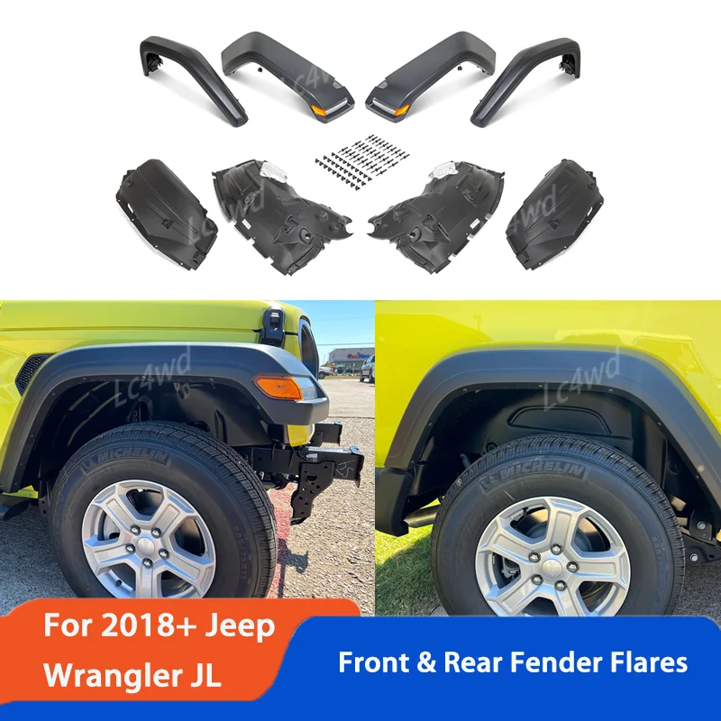 LC4WD 4x4 Exterior Accessories OEM Front and Rear Fender Flare Wheel Arch Mudguard W/LED Light For 2018-2025 Jeep Wrangle JL
LC4WD 4x4 Exterior Accessories OEM Front and Rear Fender Flare Wheel Arch Mudguard W/LED Light For 2018-2025 Jeep Wrangle JL