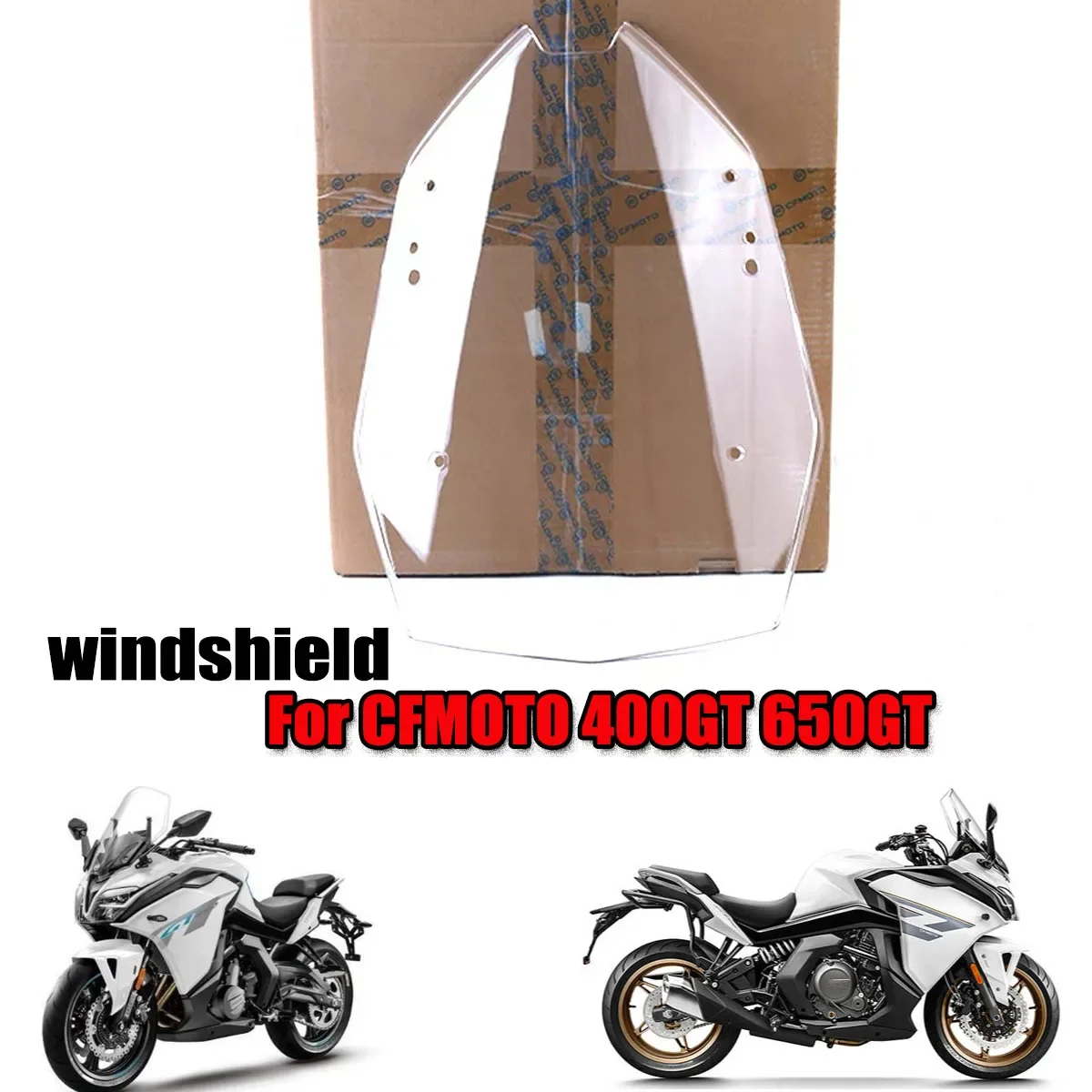 Переднее лобовое стекло, направляющая переднего лобового стекла, оригинальная заводская высота, подходит для CFMOTO CF400-5 650GT 400GT
Переднее лобовое стекло, направляющая переднего лобового стекла, оригинальная заводская высота, подходит для CFMOTO CF400-5 650GT 400GT