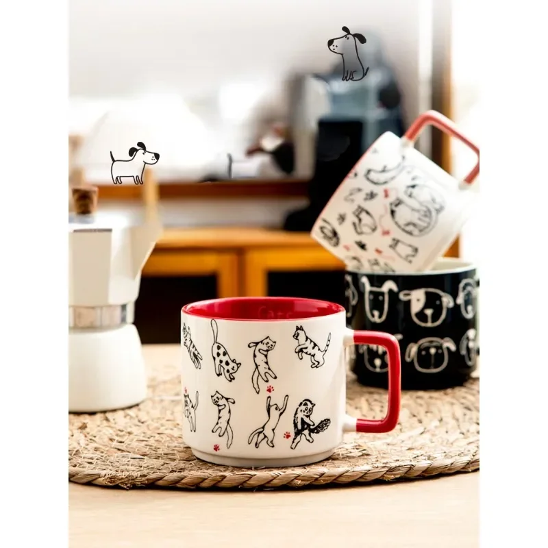Cat Ceramic Water Cup High Beauty Girl Cute Dog Cup Large Capacity Mug Office Coffee Cup
Cat Ceramic Water Cup High Beauty Girl Cute Dog Cup Large Capacity Mug Office Coffee Cup